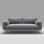 31.5-inch polyester blend tuxedo arm sofa with loose back, perfect for living room seating
