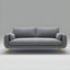 31.5-inch polyester blend tuxedo arm sofa with loose back, perfect for living room seating