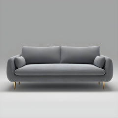 31.5"H Polyester Blend Tuxedo Arm Loose Back Sofa For Living Room Sofa