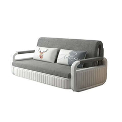 Two-Seaters Sofa Bed Cotton Linen Upholstered Storage with Square Arm