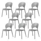 Scandinavian style plastic and acrylic side chair with low back for kitchen and dining
