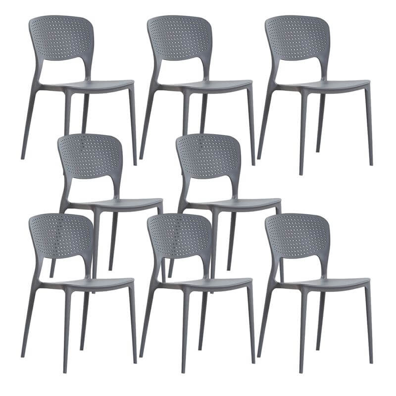 Stackable Scandinavian style plastic and acrylic side chair for dining room