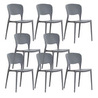 Stackable Scandinavian style plastic and acrylic side chair for dining room