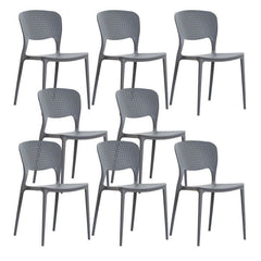 Modern Scandinavian Style Stackable Plastic & Acrylic Side Chair Dining Chairs