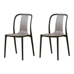 Modern Style Low-Back Plastic & Acrylic Side Chair for Kitchen & Dining Dining Chairs