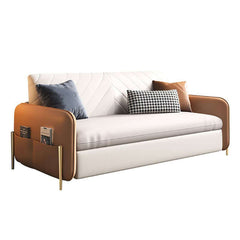 67in Modern Pull Out Convertible Sofa Bed With Storage Pocket