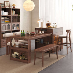 Kitchen Island Extendable Dining Table with Sintered Stone Top