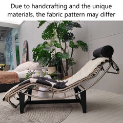 Chaise longue ajustable moderne en cadre d'acier courbé