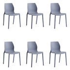 Stackable modern Scandinavian plastic and acrylic chair for kitchen and dining use