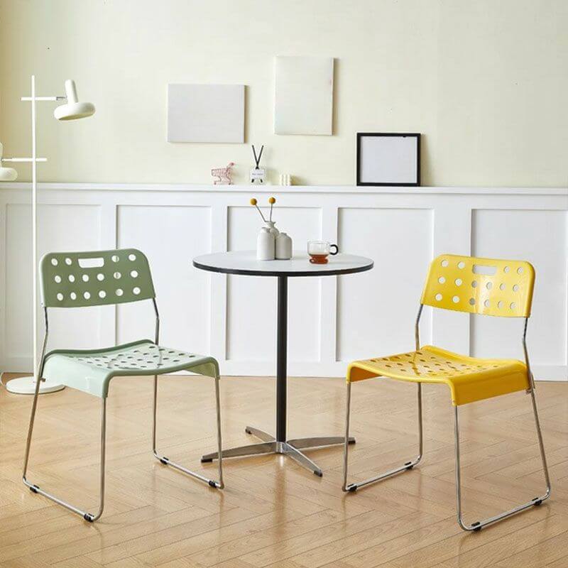 Stackable plastic and acrylic side chair for modern garden and dining use main product image