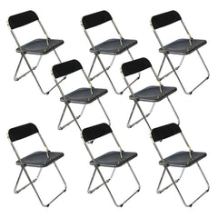 Scandinavian Style Silver Metal Leg Plastic & Acrylic Side Chair Dining Chairs