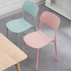 Scandinavian Style Plastic & Acrylic Stackable Kitchen & Dining Side Chair Dining Chairs