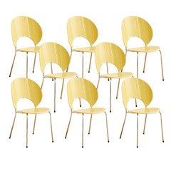 Scandinavian Style Stackable Plastic & Acrylic Side Chair with Silver Legs Dining Chairs