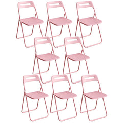 Collapsible Open Back Side Chair with Plastic & Acrylic Material - Modern Kitchen & Dining Dining Chairs