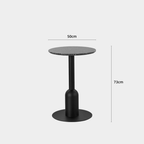 Round terrazzo table ideal for dining or office use with versatile design