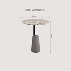 Modern terrazzo coffee table with stylish design, perfect for cozy living spaces