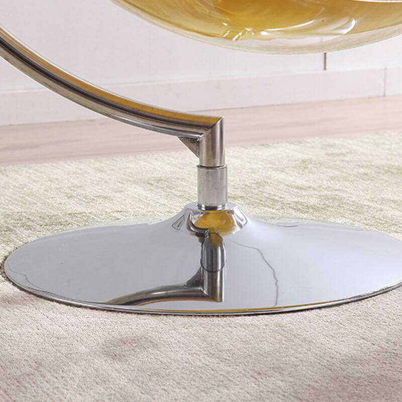 Blue and ruby transparent porch swing with alloy stand, cushions, and chain