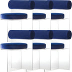 Acrylic contemporary dining chair with solid back, perfect for modern dining rooms