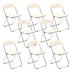 Scandinavian Style Silver Metal Leg Plastic & Acrylic Side Chair Dining Chairs