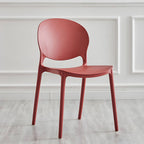 Modern acrylic dining side chair with open back, 32 inches tall, ideal for restaurant seating
