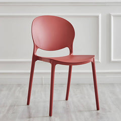 Modern Plastic Open Back Dining Side Chair 32"H Acrylic Dining Chair for Restaurant Dining Chairs