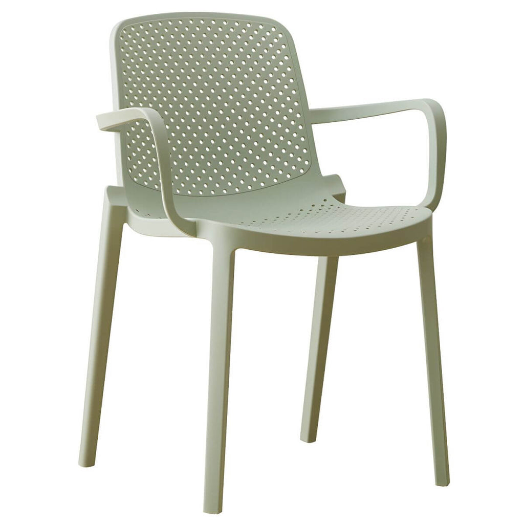 Acrylic modern plastic dining chair with solid back, 32 inches high, ideal for restaurant seating