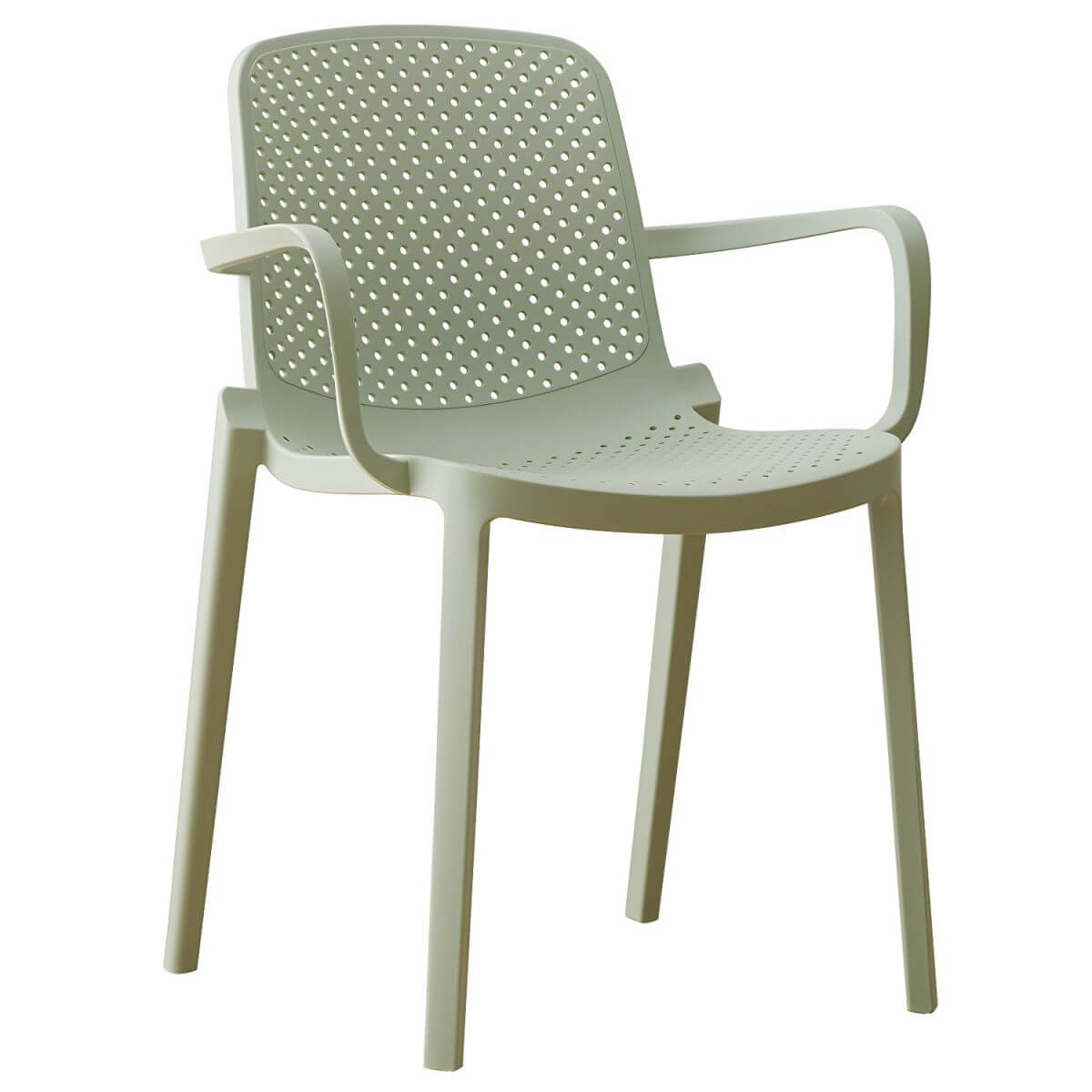 Acrylic modern plastic dining chair with solid back, 32 inches high, ideal for restaurant seating