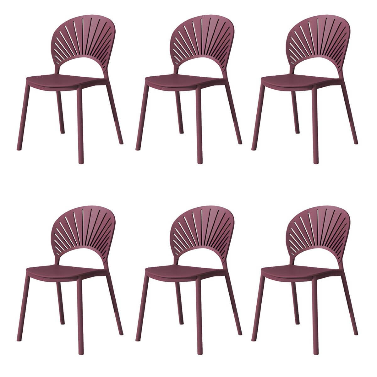 Scandinavian style plastic and acrylic side chair with low back for kitchen and dining