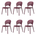 Scandinavian style plastic and acrylic side chair with low back for kitchen and dining