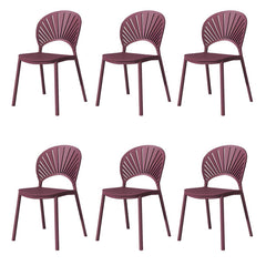 Scandinavian Style Plastic & Acrylic Side Chair with Low Back for Kitchen & Dining Dining Chairs