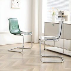 Scandinavian Style Non-Upholstered Side Chair in Plastic & Acrylic Dining Chairs