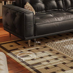 French Vintage Leather Sofa Luxurious Comfort
