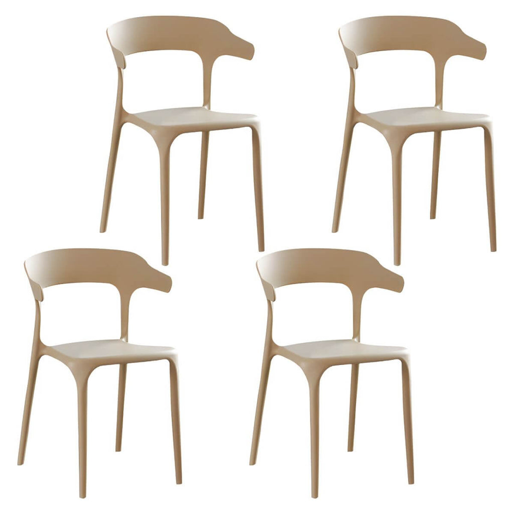 Acrylic Nordic dining chair with backrest and armrests, featuring clear acrylic legs