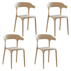 Acrylic Nordic dining chair with backrest and armrests, featuring clear acrylic legs