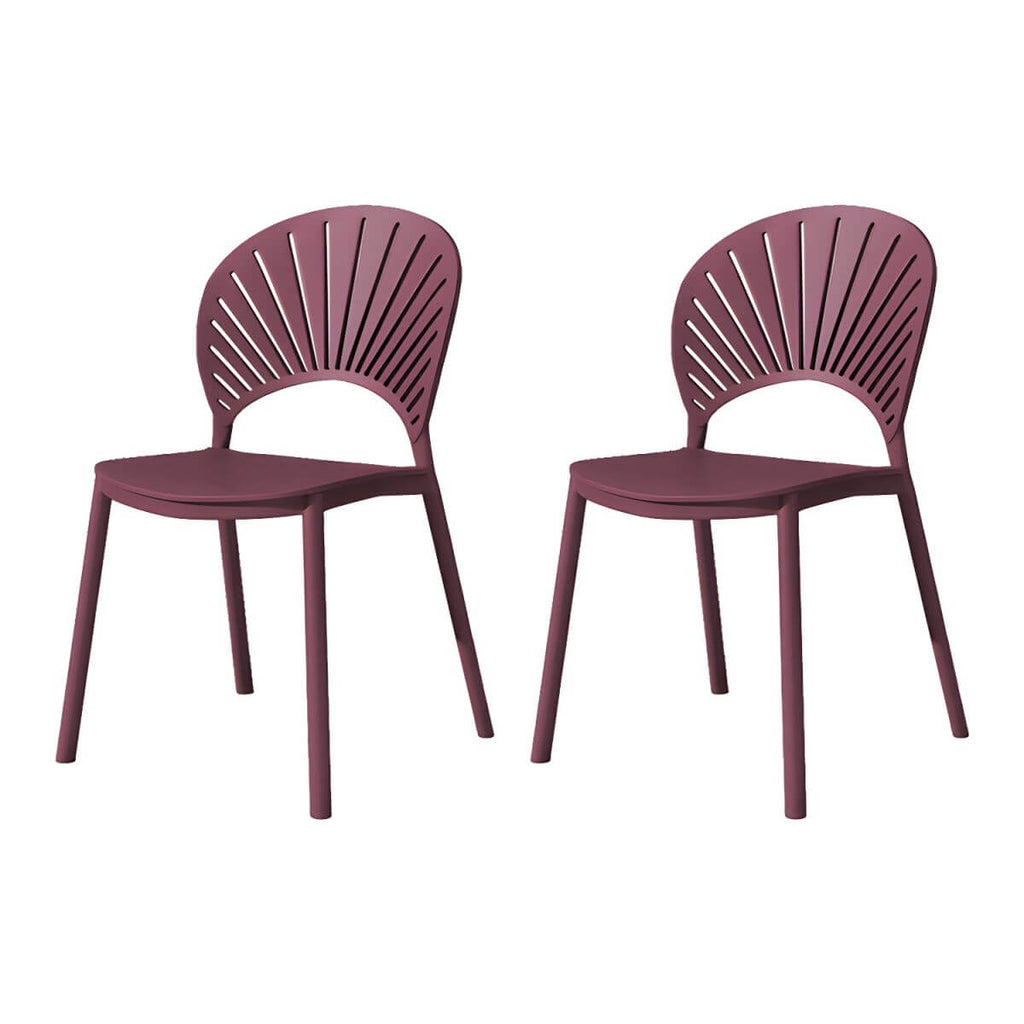Scandinavian style plastic and acrylic side chair with low back for kitchen and dining
