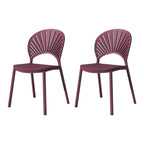 Scandinavian style plastic and acrylic side chair with low back for kitchen and dining