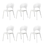 Scandinavian style plastic and acrylic side chair with low back for kitchen and dining