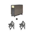 Expandable modern minimalist dining table set with chairs for stylish, space-saving meals