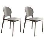 Stackable Scandinavian side chair with open back made of plastic and acrylic for dining