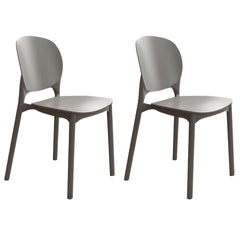 Stackable Scandinavian Side Chair with Open Back and Plastic & Acrylic Material Dining Chairs