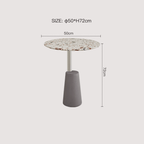 Modern terrazzo coffee table with stylish design, perfect for cozy living spaces