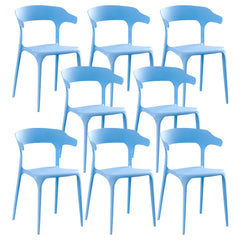 Nordic Backrest Armrest Acrylic Chair with Acrylic Legs for Dining Room Dining Chairs