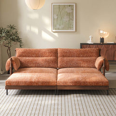 Cocochairs Solid Wood Frame Convertible Modular Sofa Bed – Mid-Century Japandi