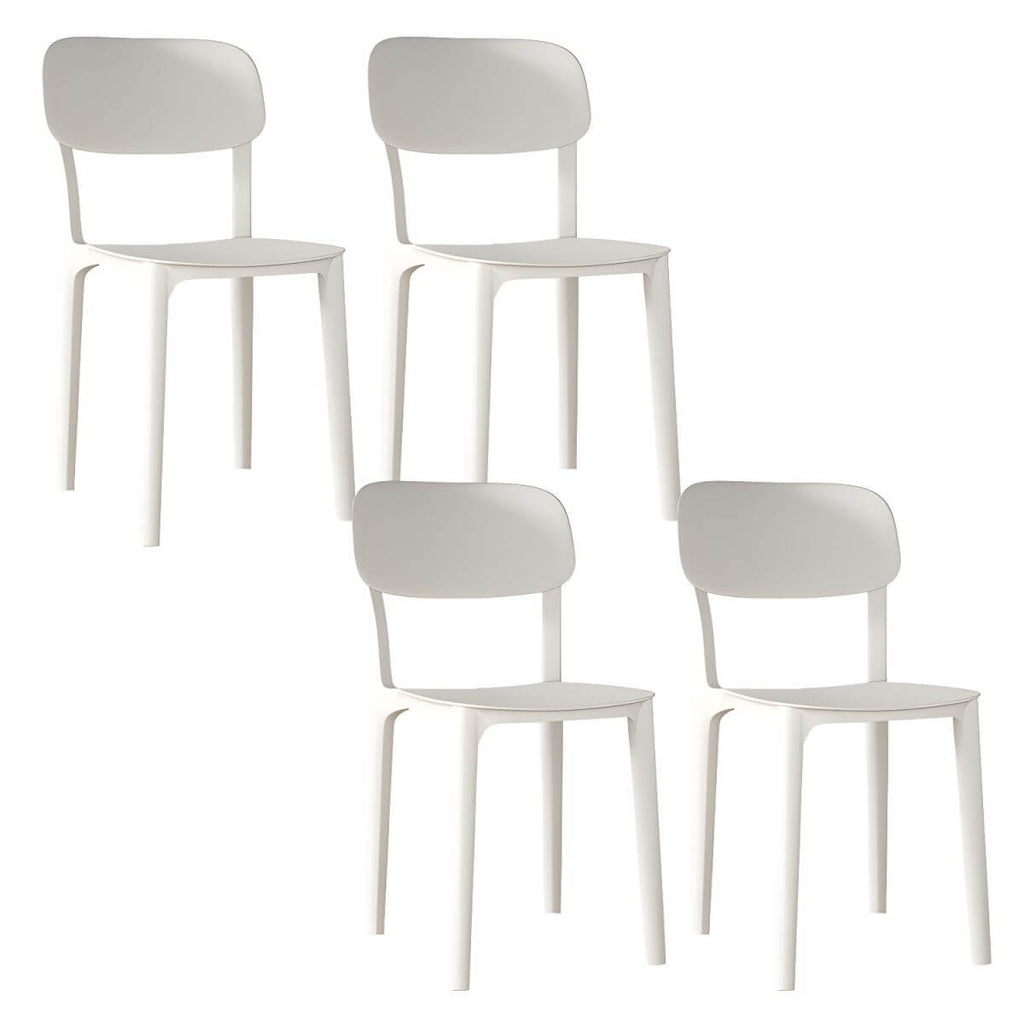 Stackable Nordic acrylic dining chair with backrest and acrylic legs