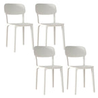 Stackable Nordic acrylic dining chair with backrest and acrylic legs