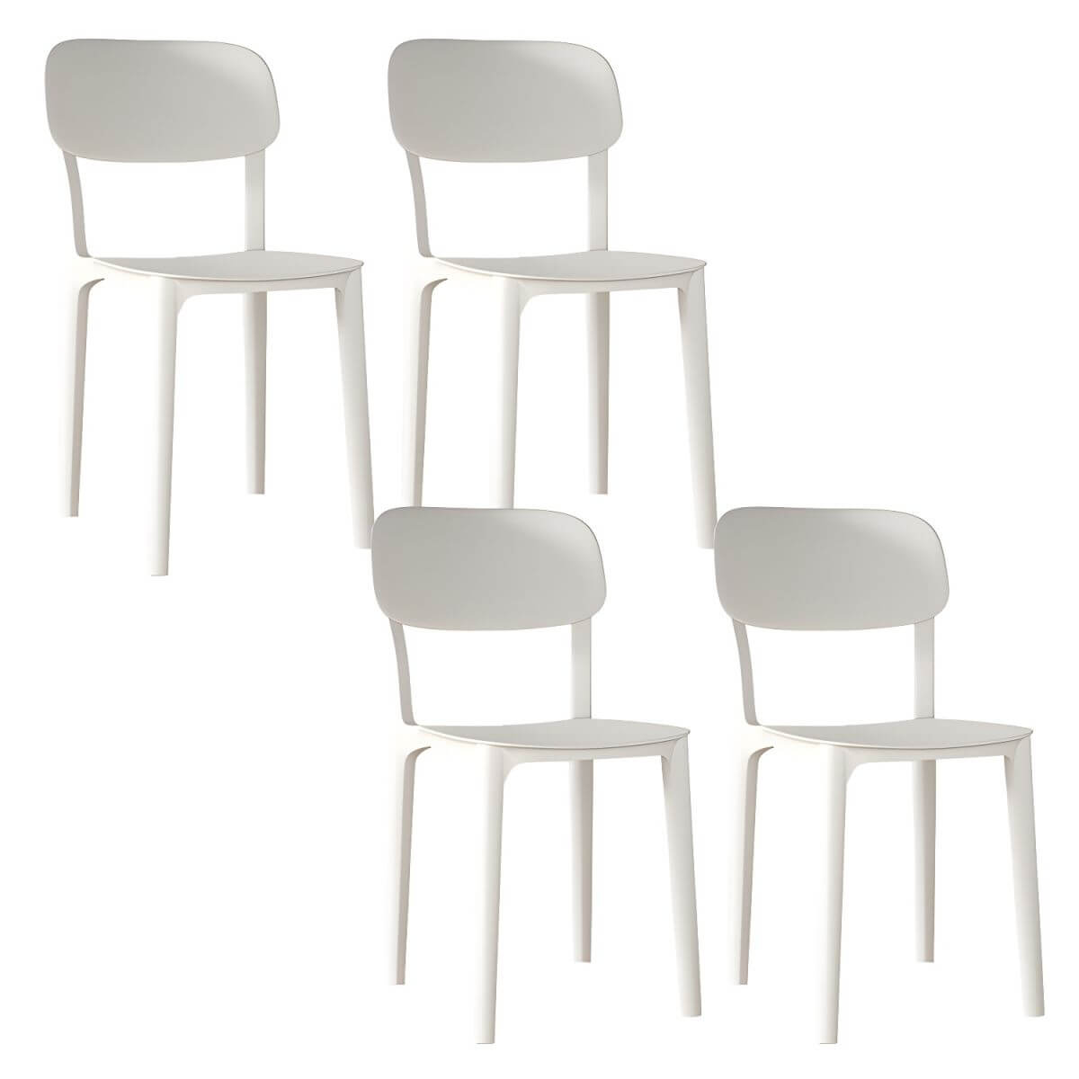 Stackable Nordic acrylic dining chair with backrest and acrylic legs