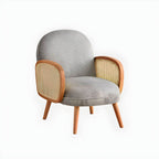 Contemporary wooden sofa with stain-resistant polyester upholstery for living room