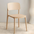 Scandinavian style stackable plastic and acrylic side chair for kitchen and dining