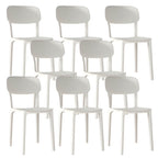 Stackable Nordic acrylic dining chair with backrest and acrylic legs
