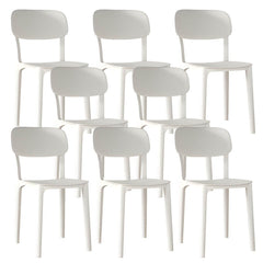 Nordic Backrest Stackable Acrylic Chair with Acrylic Legs for Dining Room Dining Chairs